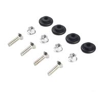 Motorcycle Luggage Storage Box Bushing Pad 4 Set 12 Pieces Black For Rack Holder Bracket Made Of Plastic And Cnc Aluminum Alloy Easy Install Mounting Kit For Bike Top Cases