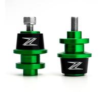 Motorcycle M8 Swing Arm Spools Sliders CNC Swing Arm Stand Screw Swingarm Stand Paddock Compatible for Kawasaki Z900 Z650 Z400 Z500 Z800 Z1000 Z1000SX Z1000R ZX-6R ZX-10R Z 500 900 (Green)