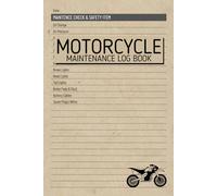 Motorcycle Maintenance Log Book
