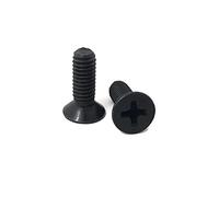 Motorcycle Master Cylinder Front Brake Reservoir Cover Cap Screws Replacement M4x0.7x12mm Black Pair