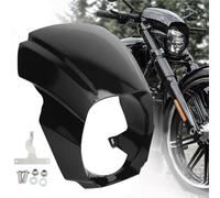 Motorcycle Matte Black Front Mask Headlight Fairing Cowl Cover For Harley Softail Breakout FXBR FXBRS 2018 2019 2020 2021 2022