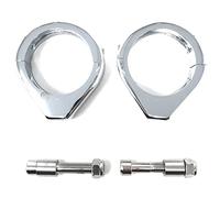 Motorcycle Metal Fork Clamps for Indicators for 39mm Diameter Forks | CHROME Turn Signal Holders for Roadsters, Café Racers and Choppers, Bobbers and Custom Project Motorbikes