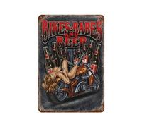 Motorcycle Metal Plaque Tin Sign for Home Bar Res Tin Sign Metal Plaque Art Hanging Iron Painting Retro Home Kitchen Garden Garage Wall Decor(30 x 40 cm)12 x 16 Zoll-135