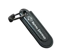 Motorcycle Microfiber High-grade Leather Carbon Fiber Key Rings for Royal Enfield Key Fob Holder Anti-Lost Ring Keyring keychain Lanyard,Black-A