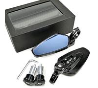 Motorcycle Mirror 22MM Handel Bar Ends Handlebar Ends Rear Mirrors Side Mirrors For For NINJA 400 Z800 Z750 Z1000 Z650 Z900(Blue Galss)