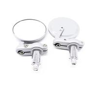 motorcycle mirror 360 Rotation Adjustable Riding Round Ellipse Mirror Pair Motorcycle Rearview Scooter Motocross Mirrors(White)