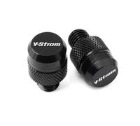 Motorcycle Mirror Adapter Accessories Motorcycle M10 Aluminum Mirror Hole Plug Screw Bolt For SUZUKI V-STROM 800 DE1050 DE 800DE 1050DE(Black- Silver)