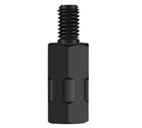 Motorcycle Mirror Adapter - Black Conversion Screw, strong Stainless Steel Riser | Universal Motorbike Adjustment Accessory, Easy Handlebar Installation Part, Compact Riding Upgrade, Practical Biker