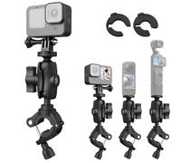 Motorcycle Mirror Camera Clamp Handlebar Mount 360°Compatible for Insta360 | Clamp Fits Poles From 7mm To 36mm, Suitable for Motorcycle Mirrors, Handlebars, Roll Bars and Most ATV Models