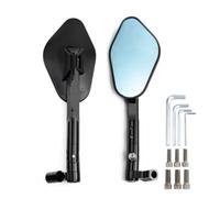 motorcycle mirror CNC ALUMINUM Custom Motorcycle Rearview Side Mirrors 8mm 10mm(Black)