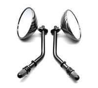 Motorcycle Mirror For Cross Bones For Dyna For Fatboy For Road King For Forty-Eight Motorcycle Rearview Mirror Aluminum Chrome Side Mirror Motorcycle Rearview(Carbon fiber color)