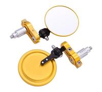 Motorcycle Mirror For MSX125 For Grom For SF 2013-2021 Foldable 3" Round 7/8" Handle Bar End Side Mirrors Motorbike Mirror(Yellow)