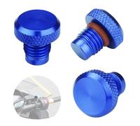 Motorcycle Mirror Hole Plugs M10x1.25 (3 Pcs),Universal Aluminum Motorcycle Rear View Mirror Hole Plugs Fits for Most Motorcycle Compatible with Honda,Yamaha, Kawasaki,Suzuki,Ducati Etc (Blue)