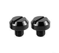 Motorcycle Mirror Hole Screw Bolts 2PCS Compatible with For Honda For Kawasaki Motorcycles Aluminum Alloy CNC Machined Spools for Stable Swing Arm Stand Mounting (opposite M8 black)