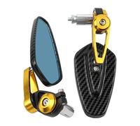 Motorcycle Mirror Motorcycle 360 Rotation Rearview Mirror Handlebar Mirror Modified Inverted Carbon Fiber Pattern Rear Mirror Motorcycle Rearview