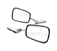 Motorcycle Mirror Motorcycle Chrome Aluminum 7/8" 22mm Handle Bar End Side Rear View Mirrors Offroad Universal Scooter Offroad Bike Motorcycle Rearview