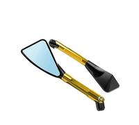 Motorcycle mirror Motorcycle CNC Mirrors 8mm 10mm For H-ONDA Cruiser Chopper For Shadow For Valkyrie For Magna Rebel Rearview Universal Side(Yellow)