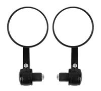 Motorcycle Mirror Motorcycle Handlebar Rearview Mirror Handlebar Extended Rear View Mirror Small Mirror Blind Spot Wide View Safety Turning Mirror Motorcycle Rearview(White)