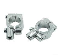Motorcycle Mirror Mount 22mm Handlebar Aluminum Alloy Black(Silver 10MM)
