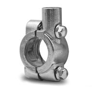 Motorcycle mirror mount bracket rearview mirror clip ABS mounting part secure attachment fits most motorcycle mirrors (Silver 8MM)