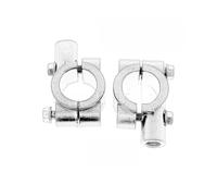 Motorcycle Mirror Mount Clamp Rear View Mirror Holder Adapter Metal 22mm 25mm Handlebar 10mm 8mm Thread Mirror Stem Extender(Silver 10mm 25mm)