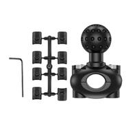 Motorcycle Mirror Mount - Spherical Head Adapter with Non-Slip Clamp | Rearview Mirror Mount for Camera, Mobile Phone, GPS, Multi-purpose Handlebar Mount with