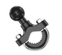 Motorcycle Mirror Mount - Spherical Head Adapter with Non-Slip Clamp | Rearview Mirror Mount for Camera, Mobile Phone, GPS, Multi-purpose Handlebar Mount with