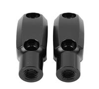 Motorcycle Mirror Mounting 1 Pair M10 x 1.5 Clockwise Adjustable Handle Bar for F900XR G310R (Black)