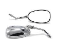 motorcycle mirror Racer Side Mirror Rear View Accessories 2Pcs Universal M10 Chrome Rearview Mirrors Motorcycle Motocross Scooter Moto