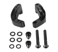 Motorcycle Mirror Riser Relocation Extension Adapter Compatible With 2006-2014 Models Black Chrome Mirror Adapters Compatible with Handlebar Adjustment(Black)