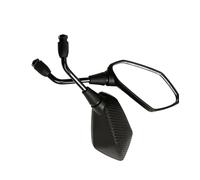 Motorcycle Mirror Scooter Rearview Mirrors Back Side Convex Mirror Universial 8mm 10mm 2Pcs/Pair(10mm carbon fibre)