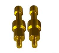 Motorcycle Mirror Screws M8 Thread 2Pcs Aluminium Alloy Bolts for Helmet Visor Fairing Kit - Rust for proof Decorative Fasteners(Gold)