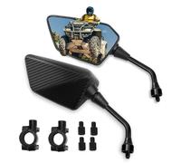 Motorcycle Mirror, Side Rearview Mirrors for Bike Motorcycle Scooter Cruiser with 8mm 10mm Bolt, 7/8" Handle Bar Mount Clamp Compatible with Suzuki Yamaha Honda Kawasaki Victory and More