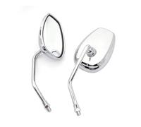 motorcycle mirror Universal 10mm Motorcycle Mirrors Chrome Plated Square Rearview With Aluminum Base