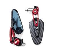 Motorcycle Mirror Universal Motorcycle Rearview Mirror Carbon Fiber Pattern Handlebar Mirror Modified Inverted Rear Mirror Motorbike Accessories Motorcycle Rearview