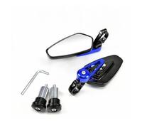 motorcycle mirror Universal Scooter Bar End Handlebar Mirror Rear View Accessories 1 Pair 7/8" 22mm Motorcycle Rearview Mirrors(Blue)
