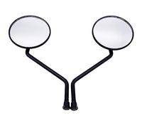 Motorcycle Mirrors 1 Pair 10mm Universal Motorcycle Rearview Mirror Handle Bar End Side Round Mirrors Aluminum Motorbike Mirror
