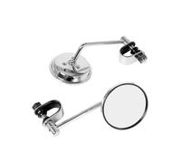 Motorcycle Mirrors 1 Pair 22-25mm Motorcycle Handlebar Mirror Round Convex Clip Retro For Chopper For Cruiser For Cafe For Racer