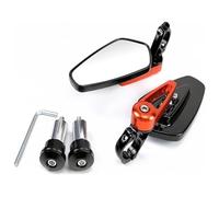 Motorcycle Mirrors 1 Pair 7/8" 22mm Motorcycle Aluminum Bar End Side Rearview Motorbike Bike Handlebar Rear View Mirrors Motorbike Side Mirrors(Red6)