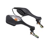 Motorcycle Mirrors 1 Pair Motorcycle Rear View Mirrors Foldable Rearview Side Mirrors With LED Turn Signal Light For Auto Accessories