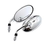 Motorcycle Mirrors 10MM High Performance Chinese Motorcycle Parts Universal Side Rear View Mirror Motorbike Mirror(Silver plating 10MM)