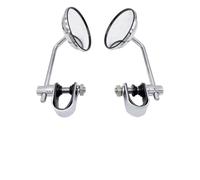 Motorcycle Mirrors 2Pcs 7/8" Handlebar Round Rear View Side Mirrors Motorcycle For Motorcycle Accessories Motorbike Mirror(Silver)