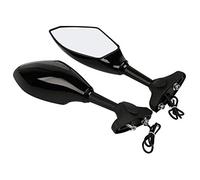 Motorcycle Mirrors 2Pcs Motorcycle Handlebar Mount Rearview Mirror With Turn Signal Lights Motorbike Mirror