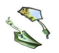 Motorcycle Mirrors 2Pcs Motorcycle Left Right Side 8MM 10MM RearView Mirrors With Changable Screws Universial Motorbike Mirror(Green)