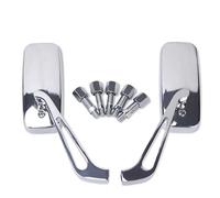 Motorcycle Mirrors 2pcs Motorcycle Rear View Mirror Motorbike Mirror(Silver)