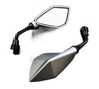 Motorcycle Mirrors 2Pcs/Pair Motorcycle Mirror Scooter E-Bike Rearview Mirrors Electrombile Back Side Convex Mirror 10mm Motorbike Mirror(2)