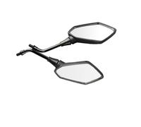 Motorcycle Mirrors 2Pcs/Pair Motorcycle Rearview Mirror Scooter Motocross Rearview Mirrors Electrombile Back Side Convex Mirror 8/10mm Carbon Fiber Motorbike Mirror(8mm)