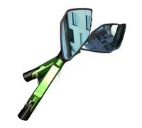Motorcycle Mirrors 2Pcs Universal Motorcycle Rearview Mirror Side Mirrors Aluminum Adjustable Motorbike Mirror(Green)