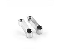 Motorcycle Mirrors 2piece Motorcycle M10/M8 Rearview Mirrors Extension Adapter Aluminum Alloy Base Screw Bracket Rearview Side Mirrors(Silver)
