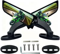 Motorcycle Mirrors, 360° Adjustable Rear View Mirrors, Stealth Wing Design | Stealth Wind Wing Side Rearview Mirrors Compatible With Kawasaki Ninja 300 400 650 ZX6R Yamaha R15/25 YZF600R Suzuki GSXR 600